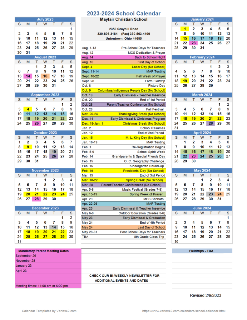 Hornsby Public School Calendar 2023