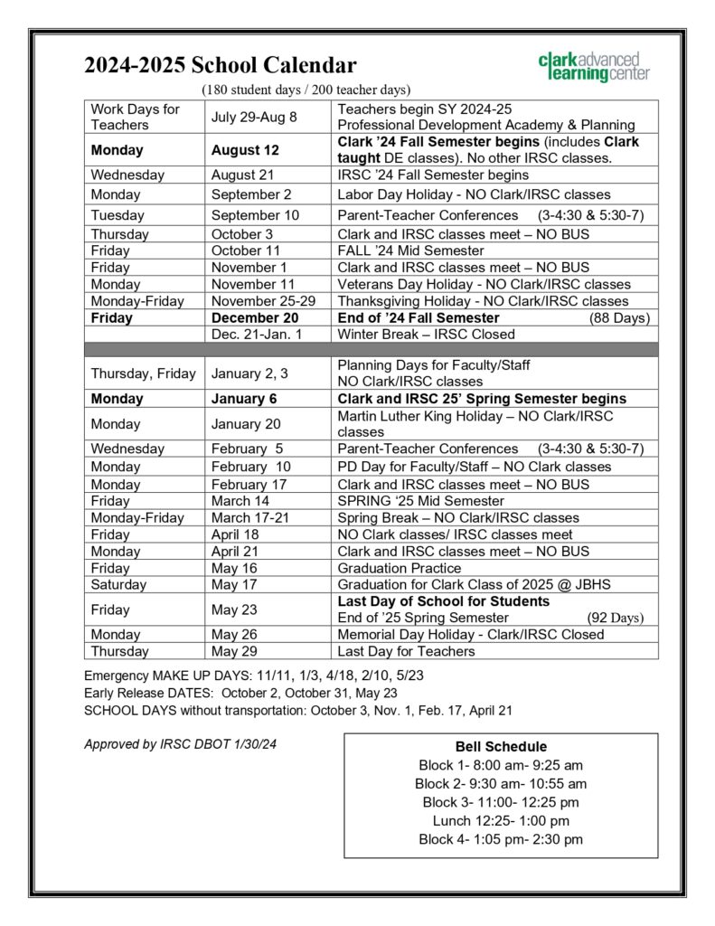 Carlingford School Calendar 2024
