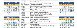 Hornsby School Calendar