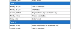 Perth Modern School Calendar 2026