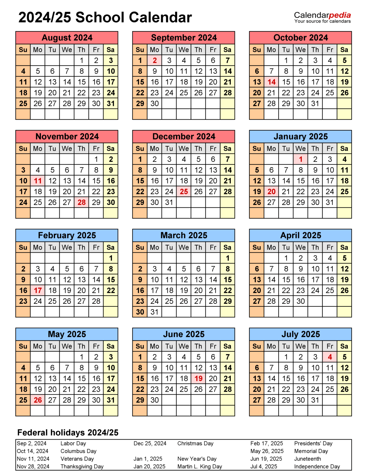 Alinjarra Primary School Calendar 2025-2026 [Academic Year]
