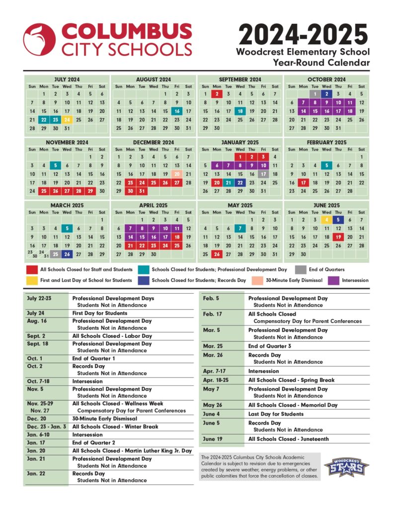 Columbus Public Schools Calendar 2024