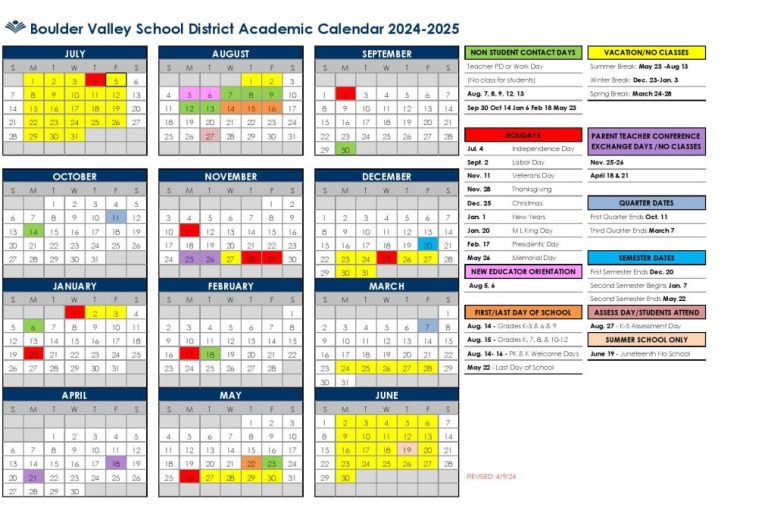 Boulder Valley Schools Calendar 2025-2026 [District Year]